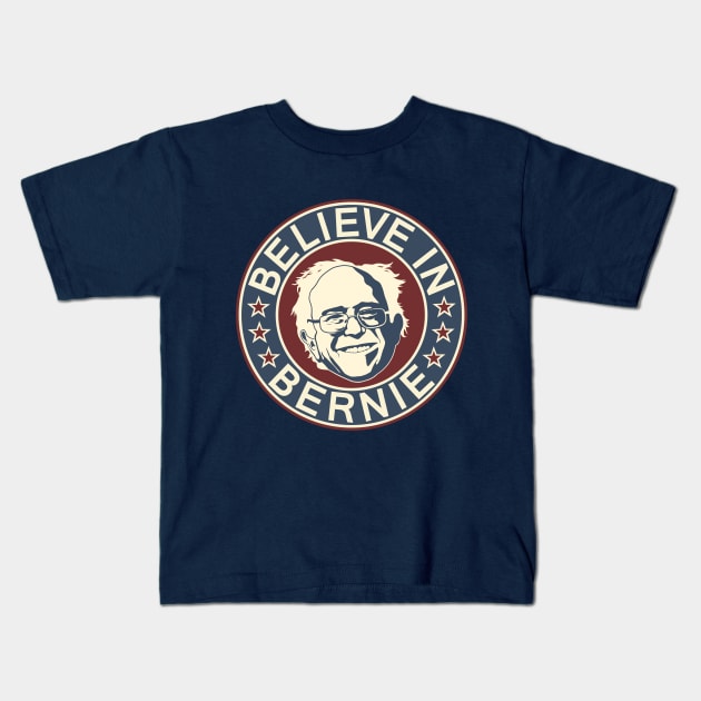 Believe in Bernie V1 (Bernie Sanders) Kids T-Shirt by PlaidDesign